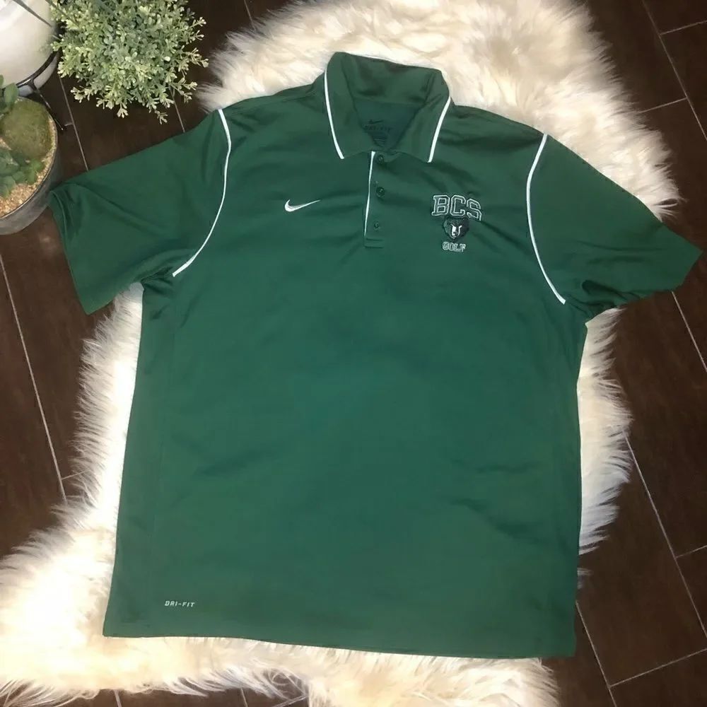 Nike dry fit Hunters green polo XL